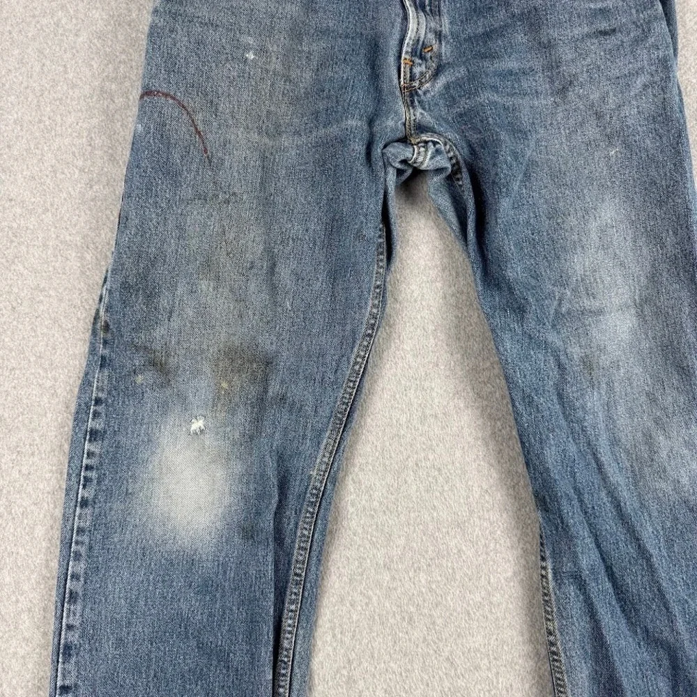 Vintage Levi 505 Jeans Mens‎ 36x32 Distressed Thrashed Regular Fit Denim Rodeo